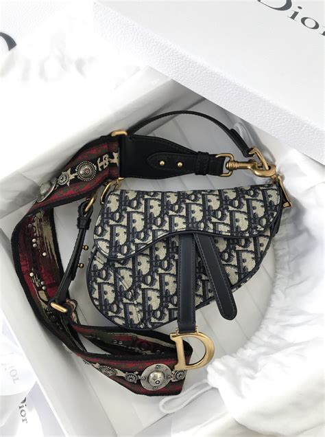 christian dior saddle pouch with strap